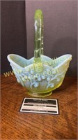 Fenton Vaseline opalescent lily of the valley
