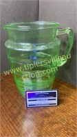 Vaseline glass pitcher
