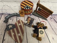LOT of Americana Bear and Decorative Collectables