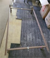 rolling metal bed frame