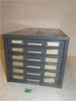 Vintage Metal Card Filing Drawers