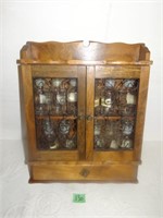 Vintage Spice Cabinet with Bottles