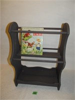 Wood Book or Magazine Rack, Vintage Little Golden