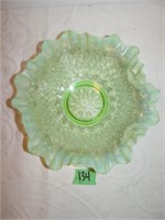 Green Glass Dish