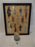 French Aluminum Musical Powder Jar, Framed Fashion