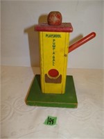 Playschool Wood Pump a Ball Vintage Toy
