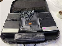 Vnt. Sony tape recorder/player speakers/case