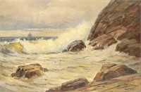 Sgd. George F. Schultz Seascape Painting.