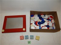 Etch a Sketch, Blocks, and Poker Chips
