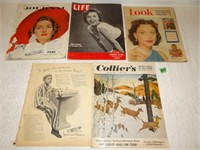 Life, Ladies Home Journal, Look vintage magazines