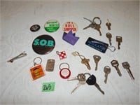 Pins, Keys, Keychains, Tie Clip