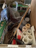 painting supplies rollers paint thinner etc.