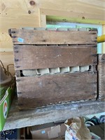 wooden egg crate box