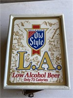 old-style low alcohol beer lighted sign plastic