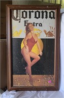 large framed Corona Extra advertisement