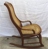 Rocking chair - caned back & seat - slight cane