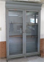 Metal cabinet - glass doors - both cracked -