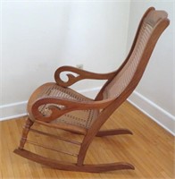 Bentwood Rocker: Cane seat and back. H 43" W 21"