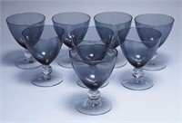 Set of 8 Smokey Gray Water Glasses