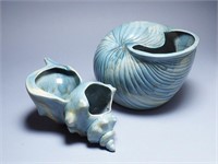 Pair of Shell Shaped Planters