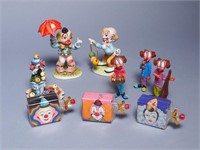 Lot of 9-Small Clown Items