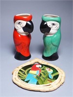 Parrot Vases and Wall Hanging