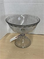 Pressed Glass Maple Leaf Open Compote - Early
