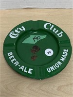 Vintage City Club Beer-ale Union Made Ashtray