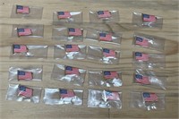 Lot of 20 American Flag Pins