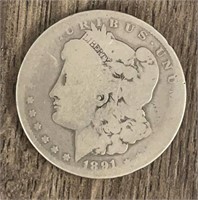 1891-O Worn Out Morgan Dollar