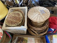 wicker baskets and decor