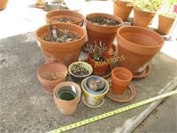 10pc Terra Cotta & Ceramic Planter Pots