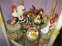 9pc Ceramic & Composite Chicken Collection