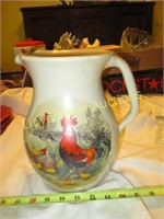 Marshall Pottery Large Stoneware Rooster Pitcher