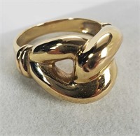 Women's 14KTYG Ring With Knot Design Size 7