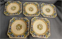 5 Crown Ducal Florentine salad plates, made in