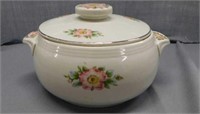 Hall's Kitchenware Rose White tureen, small chip