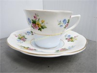 Soft Blue Queens Teacup & Saucer