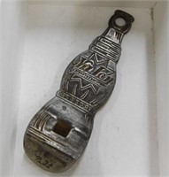 Rare 1920's Nu-Icy soda bottle shaped opener,