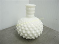 Milk Glass Hobnail Vase