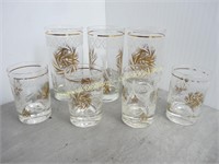 Gold-Overlay Drinking Glasses