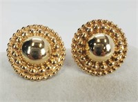 14KT Yellow Gold Pierced Earrings