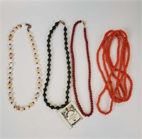Women's Coral•Jade•Jasper Stone beaded Necklace's