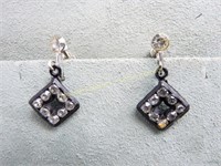 Jeweled Earrings- Clip On