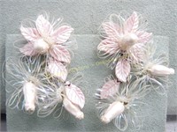 Flower Earrings- Clip On