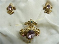 Earrings & Brooch Set