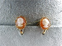 Cameo Earrings - Clip On
