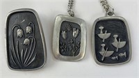 Three Rune Tennesmed Mid Century Pewter Pieces