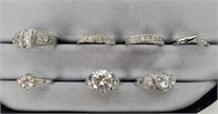 Lot Of 5 Women's Sterling Silver Rings