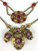 Two Exceptional Large Art Deco Necklaces
